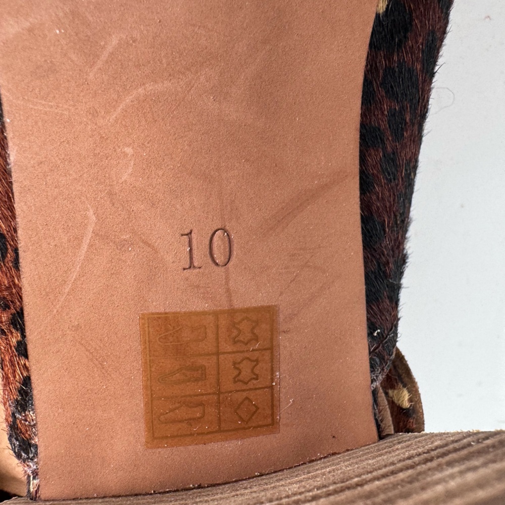 Madewell The Carey Mule in Painted Leopard Calf Hair. Size 10 - Picture 16 of 16